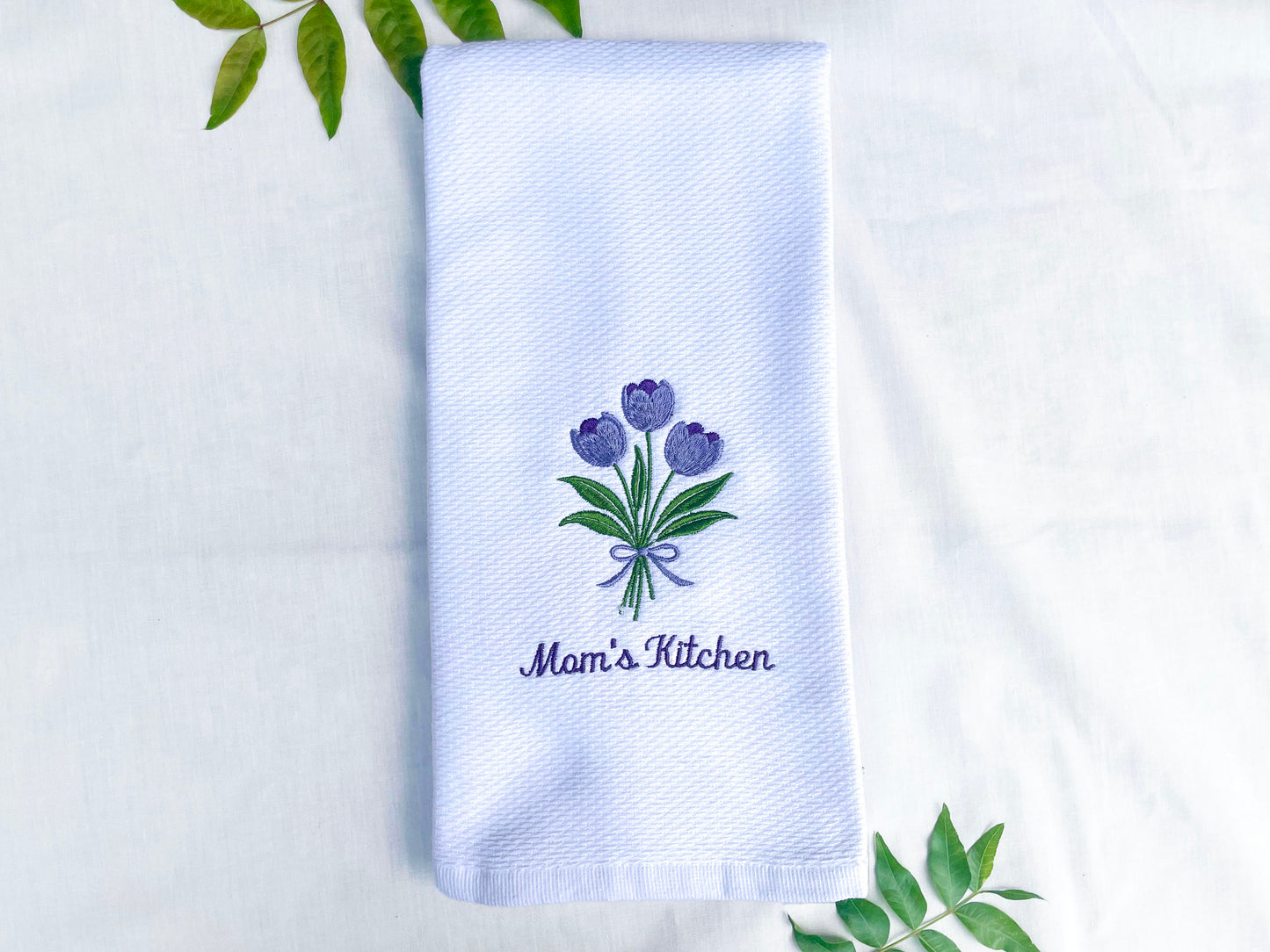 Personalized Tulip Kitchen Towel