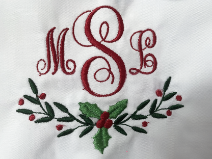 Christmas Monogrammed Initial Dress for Toddlers and Little Girls