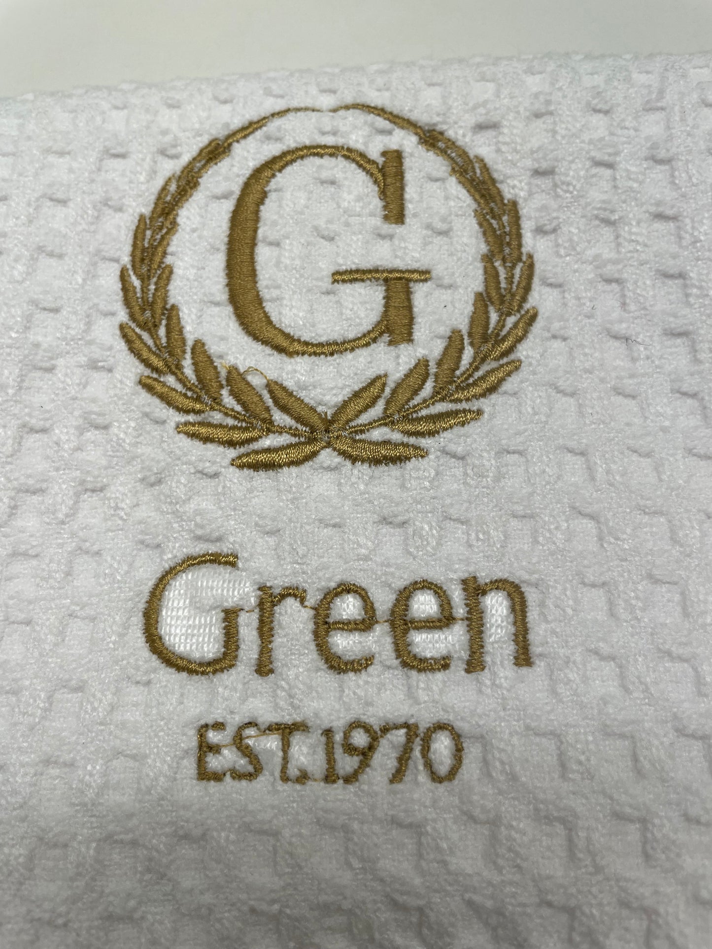Monogrammed Family Towel – Last Name + Year | Custom Wedding or Anniversary Gift