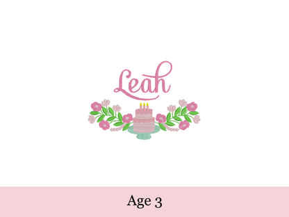Personalized Birthday Embroidered Dresss