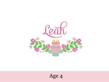Personalized Birthday Embroidered Dresss