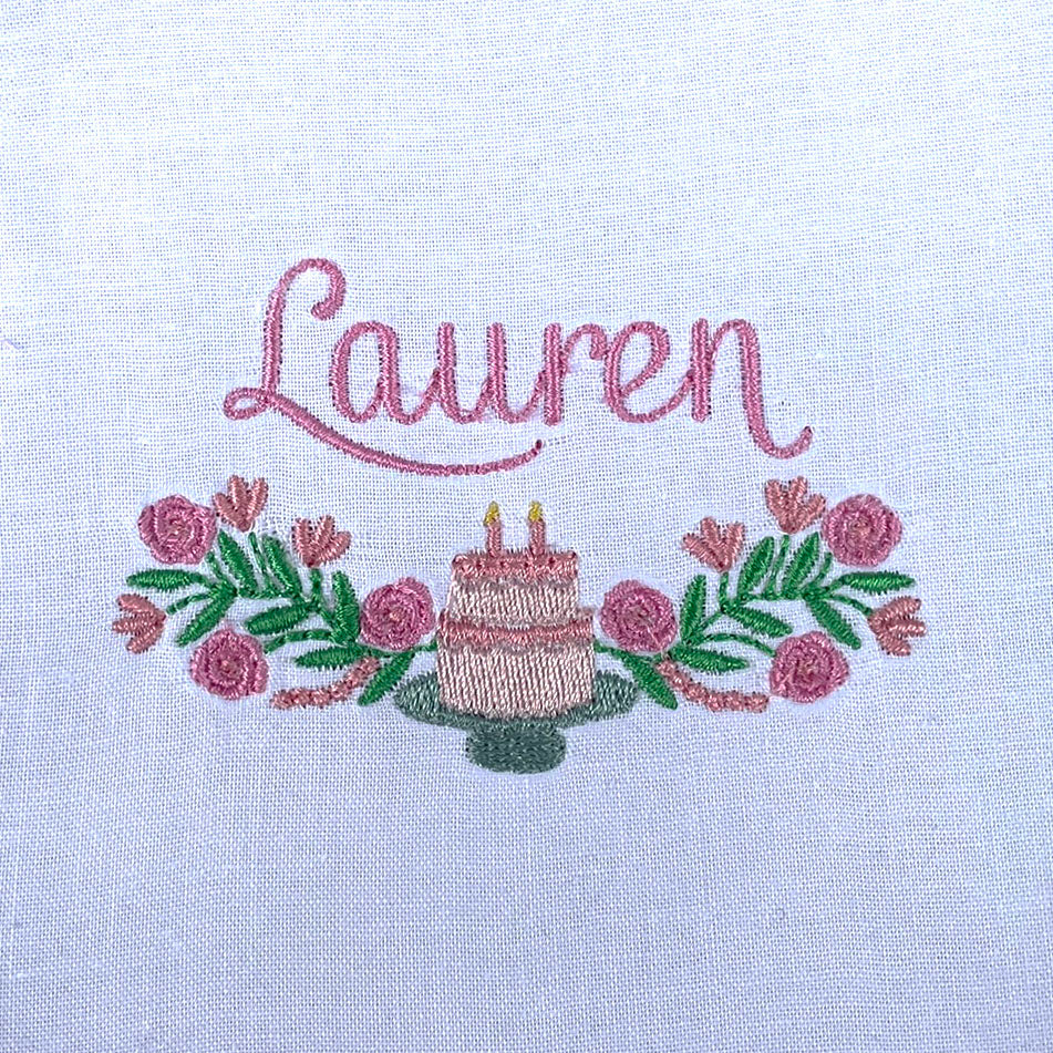 Personalized Birthday Embroidered Dresss