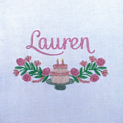 Personalized Birthday Embroidered Dresss