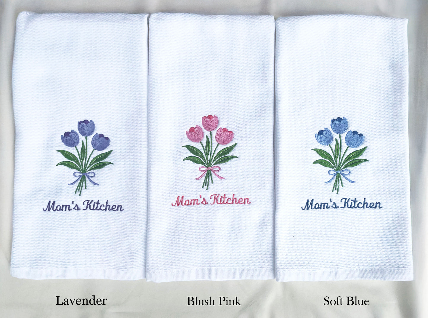 Personalized Tulip Kitchen Towel