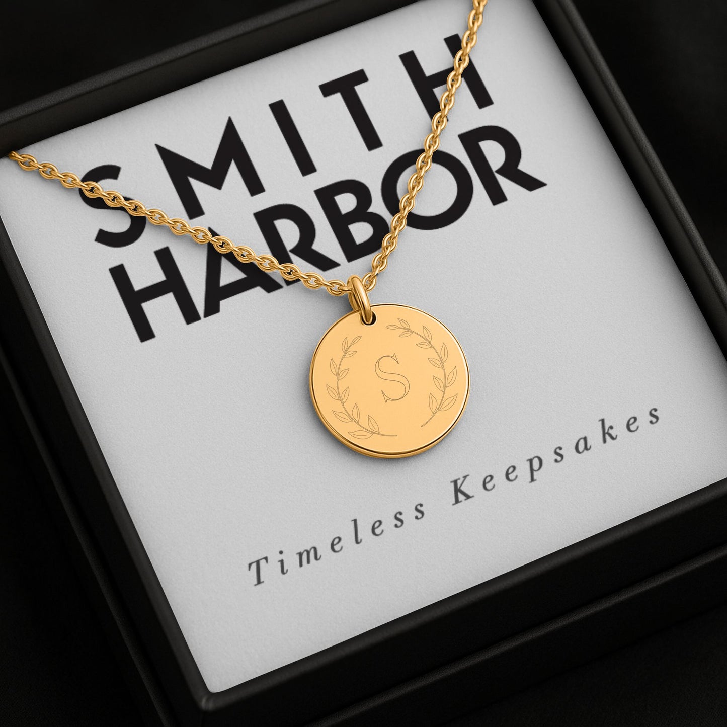 Personalized Laurel Initial Necklace