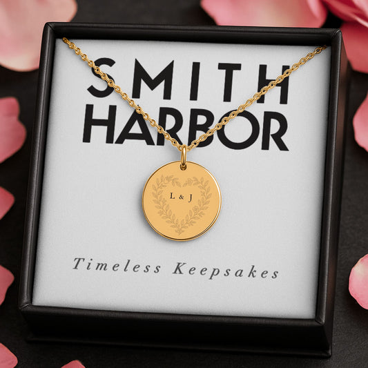 Couples Heart Coin Necklace