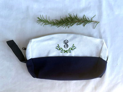 Mini Floral Initial Makeup Bag