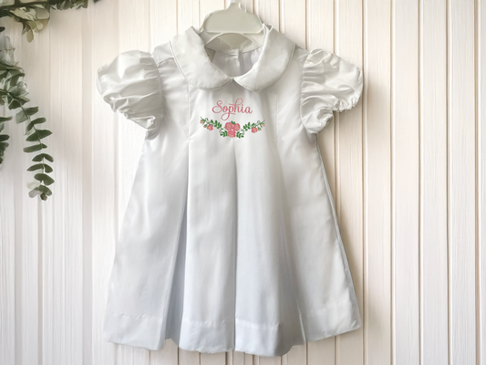 Personalized Rose Dress for Toddlers and Little Girls