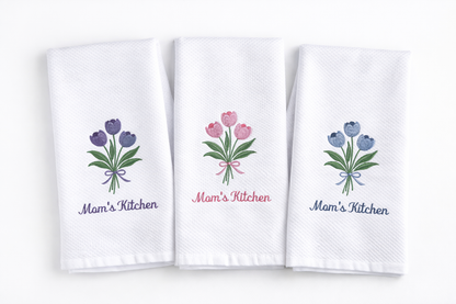 Personalized Tulip Kitchen Towel