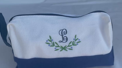 Mini Floral Initial Makeup Bag