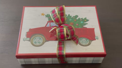 Merry Christmas Tree Waffle Hand Towel