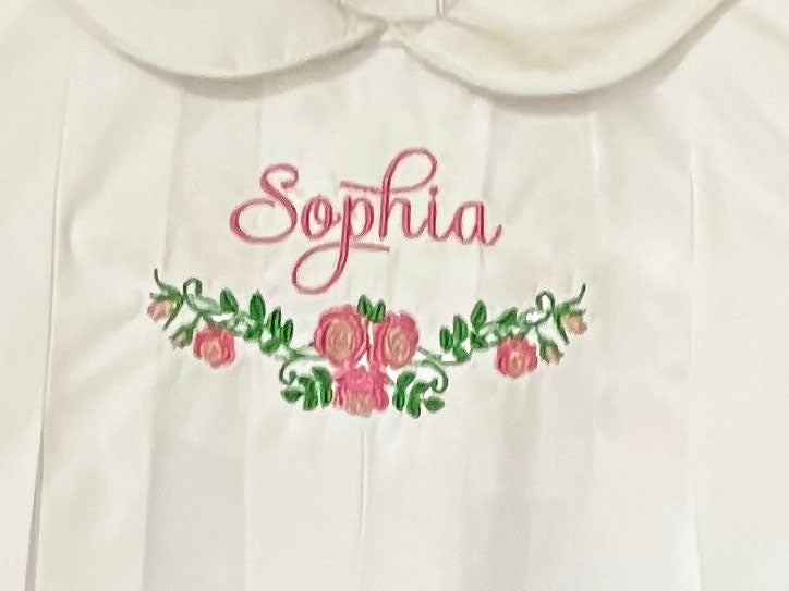 Personalized Rose Dress for Toddlers and Little Girls