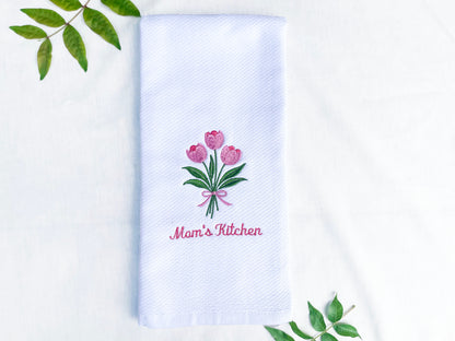 Personalized Tulip Kitchen Towel