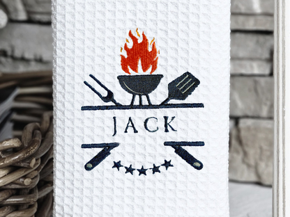 Personalized BBQ Grill Towel: