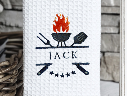 Personalized BBQ Grill Towel:
